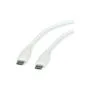 ROLINE USB 2.0 Kabel. Typ C-C. ST ST. Silikon. 60W. wei. 1 m