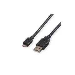 ROLINE USB 2.0 Kabel USB A ST - Micro USB B ST schwarz 1.8m