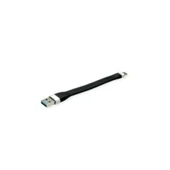 ROLINE USB 3.2 Gen 1 Silikonkabel. A-C. ST ST. schwarz. 11 cm