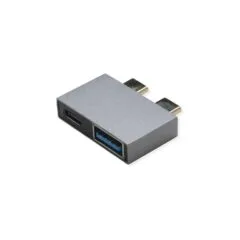 ROLINE USB 3.2 Gen 2 Adapter. 2x USB Typ C - 1x Typ A + 1x C. ST BU. silberfarben