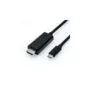 ROLINE USB Typ C - HDMI Adapterkabel. ST ST. 1 m