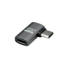 ROLINE USB4 Gen 3x2 Adapter Typ C ST BU. Aluminium. 90. flach. silberfarben