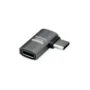 ROLINE USB4 Gen 3x2 Adapter Typ C ST BU. Aluminium. 90. flach. silberfarben