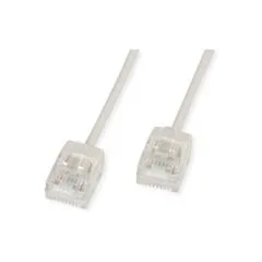 ROLINE UTP DataCenter Patchkabel Cat.6A (Class EA). LSOH. slim. extra kurzer Stecker. grau. 0.5 m