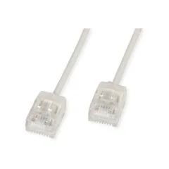 ROLINE UTP DataCenter Patchkabel Cat.6A (Class EA). LSOH. slim. extra kurzer Stecker. grau. 5 m