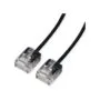 ROLINE UTP DataCenter Patchkabel Cat.6A (Class EA). LSOH. slim. extra kurzer Stecker. schwarz. 5 m