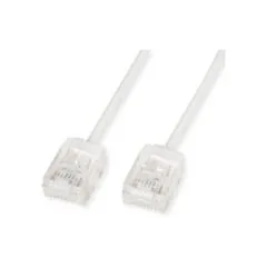 ROLINE UTP DataCenter Patchkabel Cat.6A (Class EA). LSOH. slim. extra kurzer Stecker. wei. 2 m