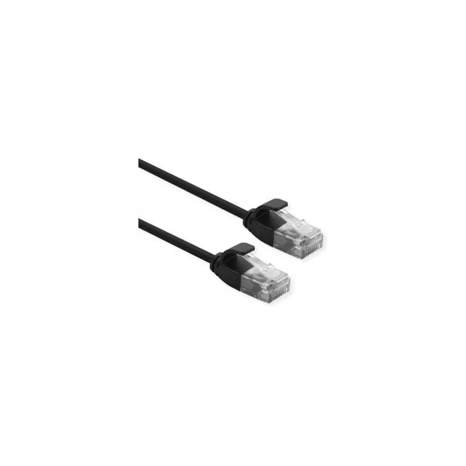 ROLINE UTP DataCenter Patchkabel Cat.6A (Class EA), LSOH, slim, schwarz, 3 m — image 1