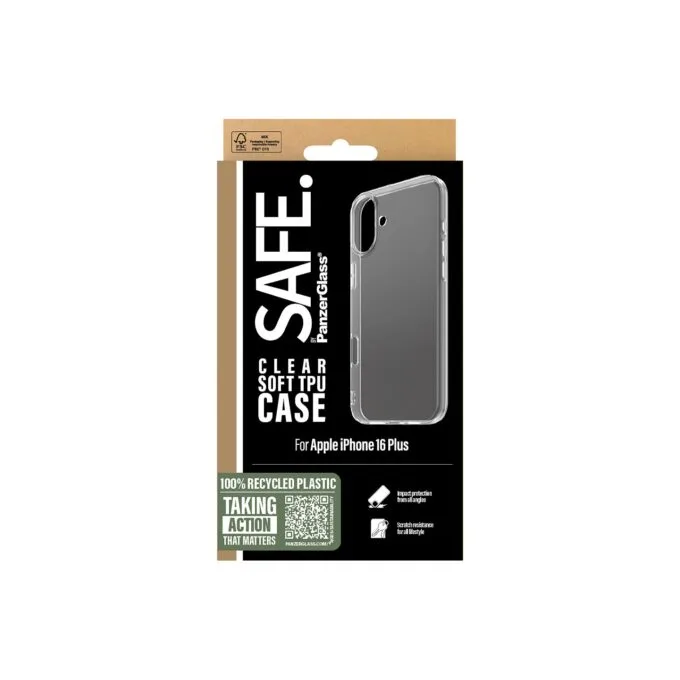 SAFE TPU Case Clear iPhone 16 Plus — image 3