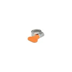 Schlauchschelle Edelstahl 400 SS mit Flügelmutter 12 - 20 mm 5 Stück orange