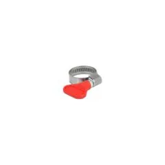 Schlauchschelle Edelstahl 400 SS mit Flügelmutter 16 - 25 mm 5 Stück rot