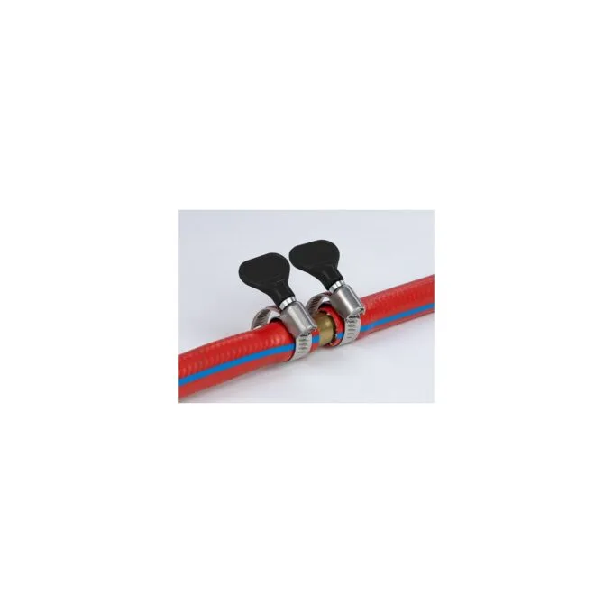 Schlauchschelle Edelstahl 400 SS mit Flügelmutter 8 - 12 mm 5 Stück schwarz — image 2