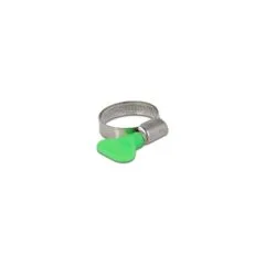 Schlauchschelle mit Flügelmutter 22 - 32 mm 10 Stück grün