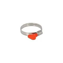 Schlauchschelle mit Flügelmutter 40 - 60 mm 10 Stück rot