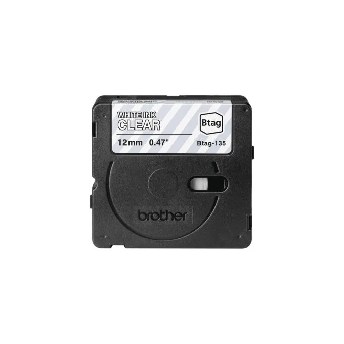 Schriftband Brother 12mmx4m weiß transparent BTAG-135 — image 3