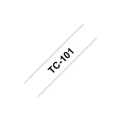 Schriftbandkassette Brother 12mm farblos schwarz TC101