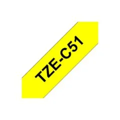 Schriftbandkassette Brother 24mm signal gelb schwarz