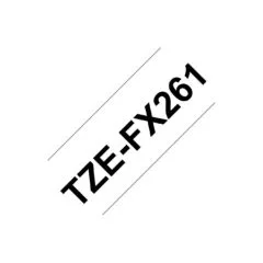 Schriftbandkassette Brother 36mm weiß schwarz TZEFX261