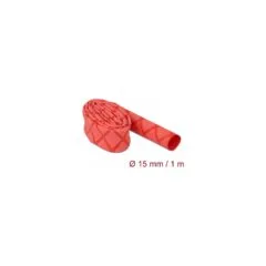 Schrumpfschlauch X-Muster rutschfest 1 m x 15 mm rot