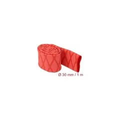 Schrumpfschlauch X-Muster rutschfest 1 m x 30 mm rot