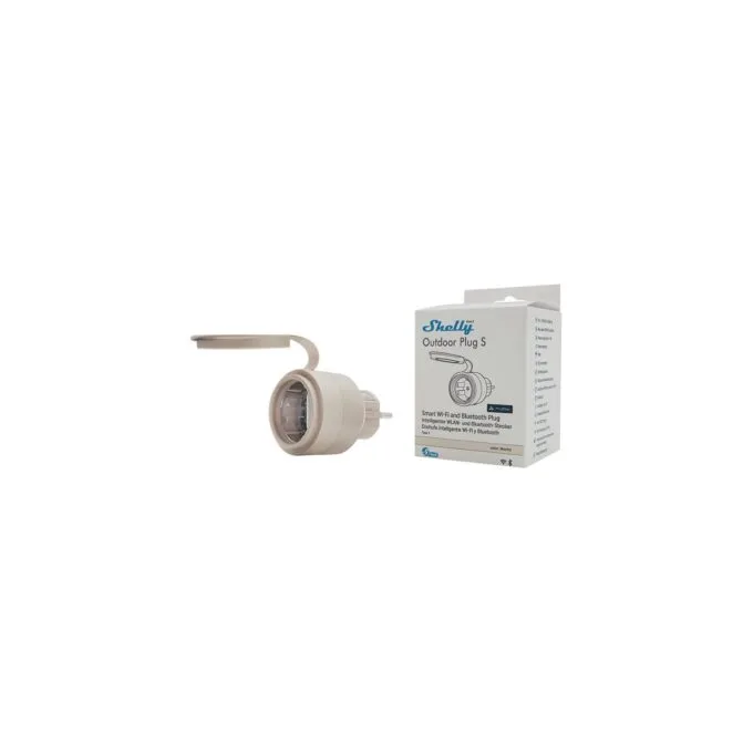Shelly Plug & Play 'Outdoor Plug S Gen3' Zwischenstecker für draußen 12A Messfunktion WLAN Matter BT — image 2