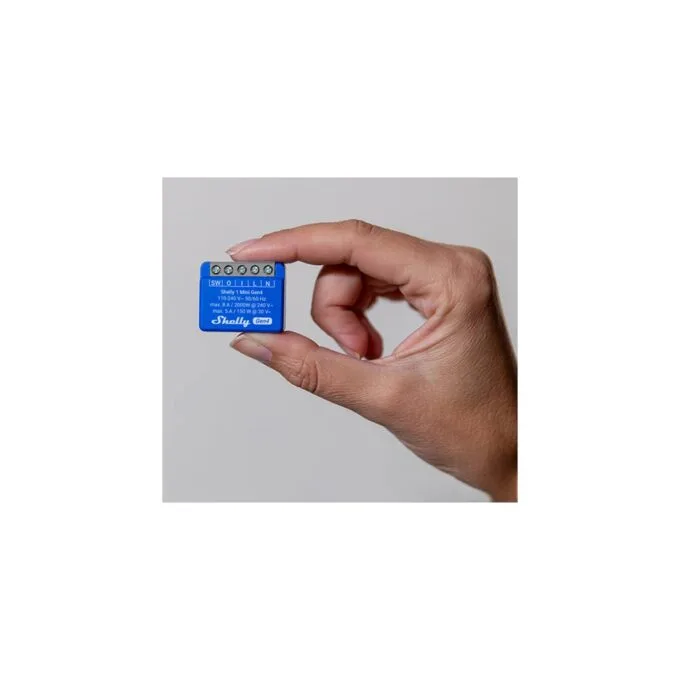 Shelly Relais '1 Mini Gen4' WLAN BT max. 8A 1 Kanal WLAN Matter Zigbee Bluetooth Unterputz — image 2