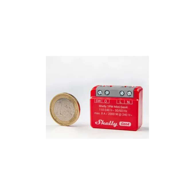 Shelly Relais '1PM Mini Gen4' WLAN BT Matter Zigbee Messfunktion max 8A 1 Kanal Unterputz — image 2