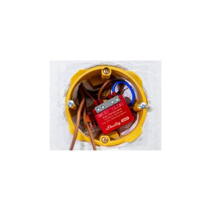Shelly Relais '1PM Mini Gen4' WLAN BT Matter Zigbee Messfunktion max 8A 1 Kanal Unterputz — image 3