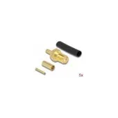 SMA Buchse zum Crimpen RG-174 RG-316 mit passendem Schrumpfschlauch - 5 Stück