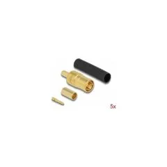 SMB Stecker zum Crimpen RG-174 RG-316 mit passendem Schrumpfschlauch - 5 Stück