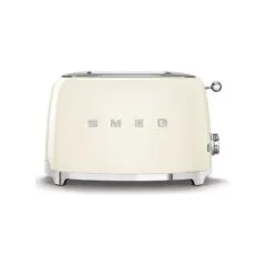 SMEG Toaster 2-Schlitz kompakt 50s Style TSF01CREU, Creme, Hochglanz