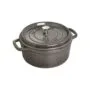 Staub La Cocotte 24cm rund Graphit-grau.Gusseisen