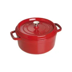 Staub La Cocotte 26cm rund. Kirsch-rot. Gusseisen
