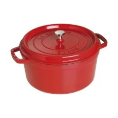 Staub La Cocotte 28cm rund, Kirsch-rot, Gusseisen