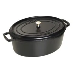 Staub La Cocotte 41cm oval schwarz. Gusseisen