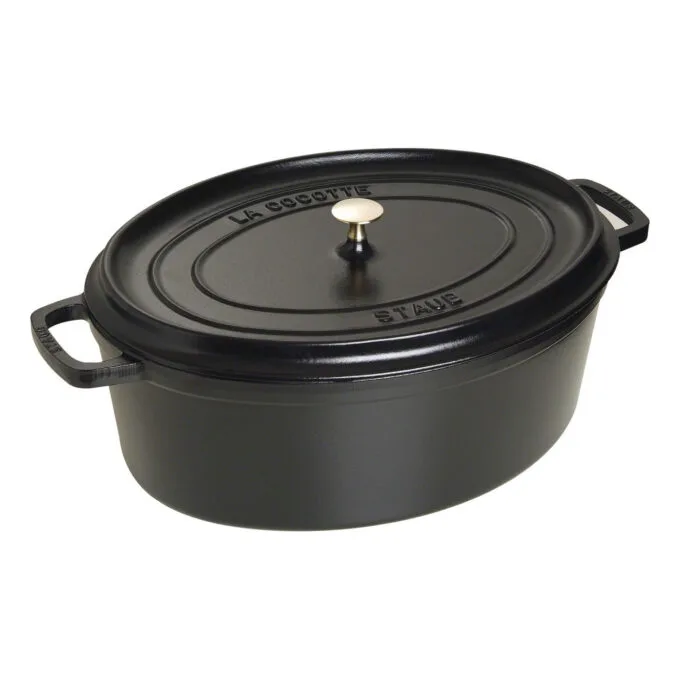 Staub La Cocotte 41cm oval schwarz. Gusseisen — image 1