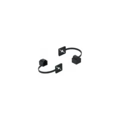 Staubschutz für RJ45 Stecker mit Befestigungsclip schwarz