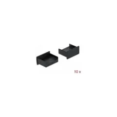 Staubschutz für USB Typ-A Buchse ohne Griff 10 Stück schwarz