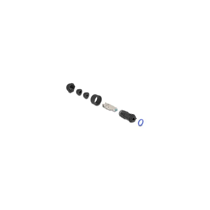 Stecker feldkonfektionierbar Cat.6A mit Durchführungskupplung passend für Delock Artikel 67047 und 67048 IP68 staub- ... — image 3