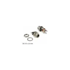 Steckverbinder DC 5.5 x 2.5 x 9.5 mm Buchse zum Einbau Lötversion