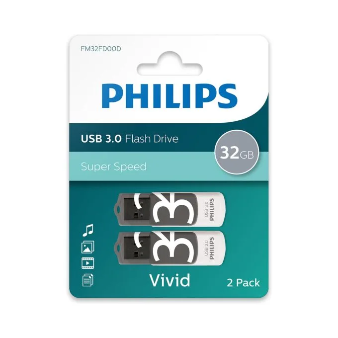 STICK Philips USB 3.0 2-Pack 32GB Vivid Edition Shadow Grey — image 3