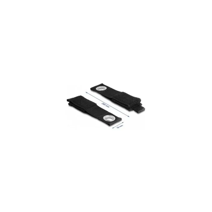 Strapazierfähiger Klettgurt mit Befestigungsöse L 260 x B 38 mm schwarz 5 Stück — image 3