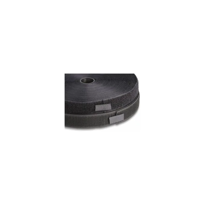 Strapazierfähiges Klettband mit Haft- und Flauschband L 25 m x B 25 mm schwarz — image 2
