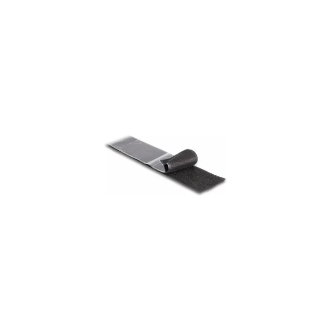 Strapazierfähiges Klettband selbstklebend mit Haft- und Flauschband L 15 m x B 50 mm schwarz — image 4