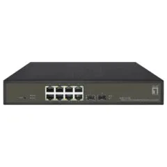 Switch 8x GE GES-2110P 2xGSFP 19' 130W 8xPoE+