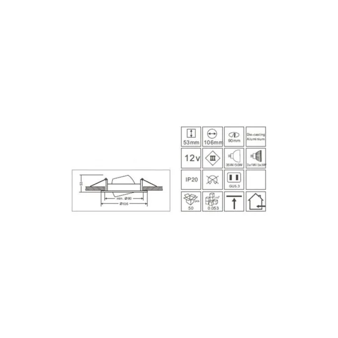 Synergy 21 LED Retrofit GU10 GX5.3 Deckeneinbausatz D05-silber — image 2