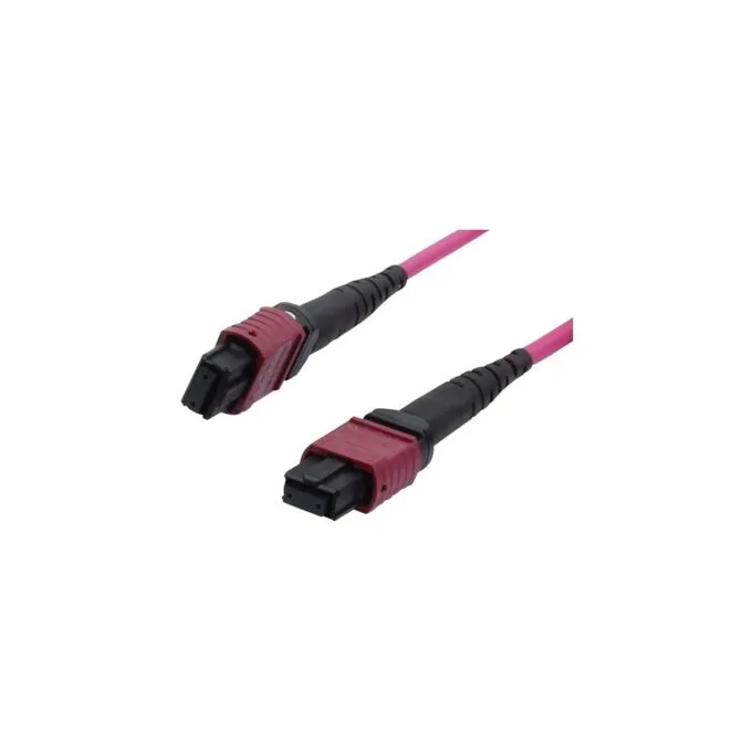 Synergy21 LWL-MTP®-Female Patchkabel OM4 LowLoss(ELite). 12 Faser. Typ B crossed. erika-violett. 7.5m — image 1