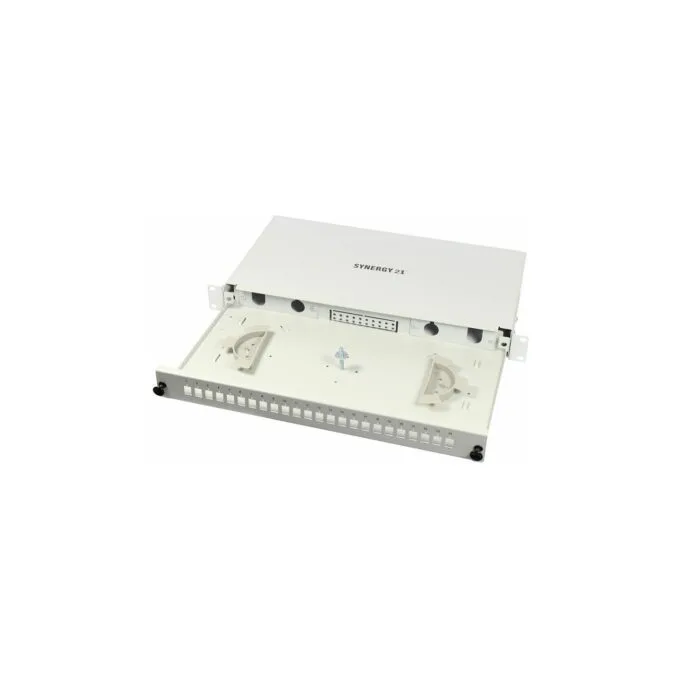 Synergy21 LWL-Patchpanel für 24xLC LSH(E2000)-Duplex-Buchsen. 19 1HE. ohne Kupplungen. Lichtgrau — image 2