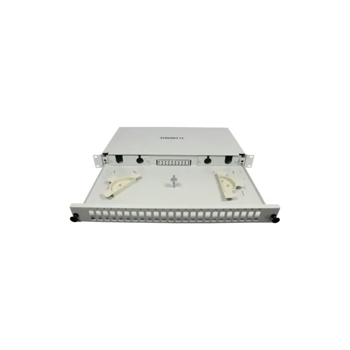 Synergy21 LWL-Patchpanel für 24xSC-Duplex LC-Quad-Buchsen. 19 1HE. ohne SC LC-Kupplungen. Lichtgrau — image 4