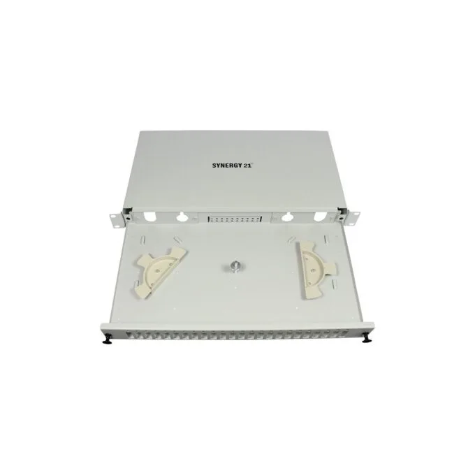 Synergy21 LWL-Patchpanel für 24xSC-Duplex LC-Quad-Buchsen. 19 1HE. ohne SC LC-Kupplungen. Lichtgrau — image 5